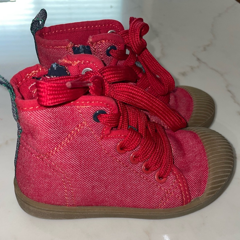 Cat & Jack toddler high top red sneakers- size 7